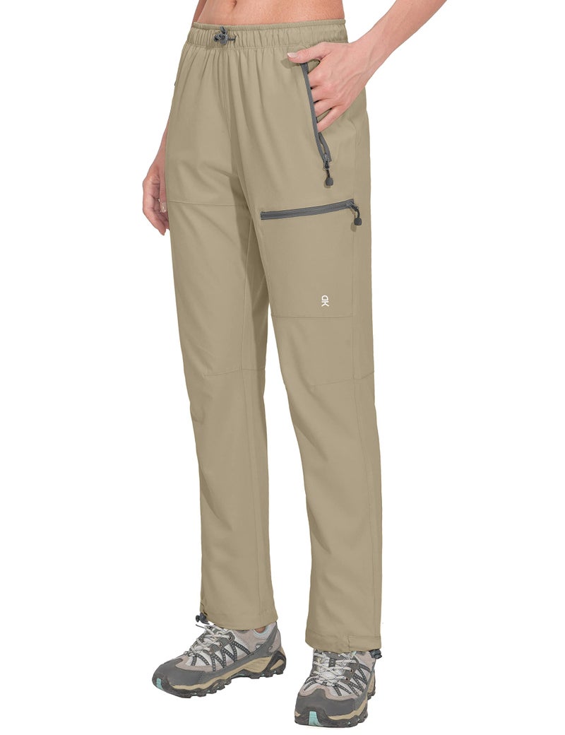 Little Donkey Andy Women's Lightweight Quick Dry Cargo Hiking Pants UPF 50+ Stretch Travel Casual Trousers Khaki XL - Image 1